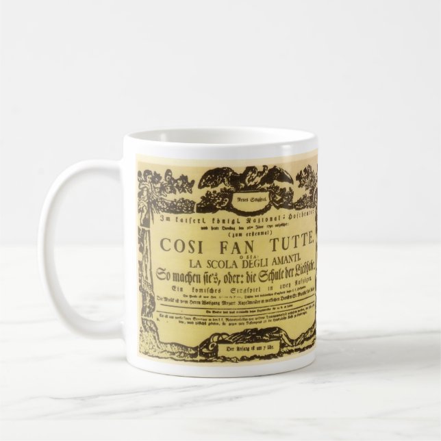Così Fan Tutte Playbill (Mozart) Kaffeetasse (Links)