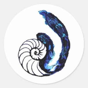 Cosima Tätowierungs-Waisen-Schwarz-kundengerechte Runder Aufkleber