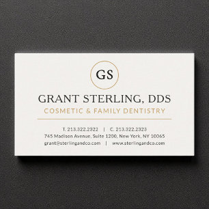 Cosmetic Dentist White Gold Moderne Elegant Luxus Visitenkarte
