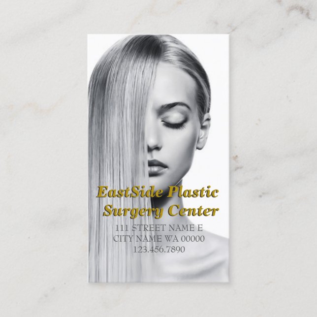 Cosmetic Medical Wellness-Center Business Card Pla Visitenkarte (Vorderseite)