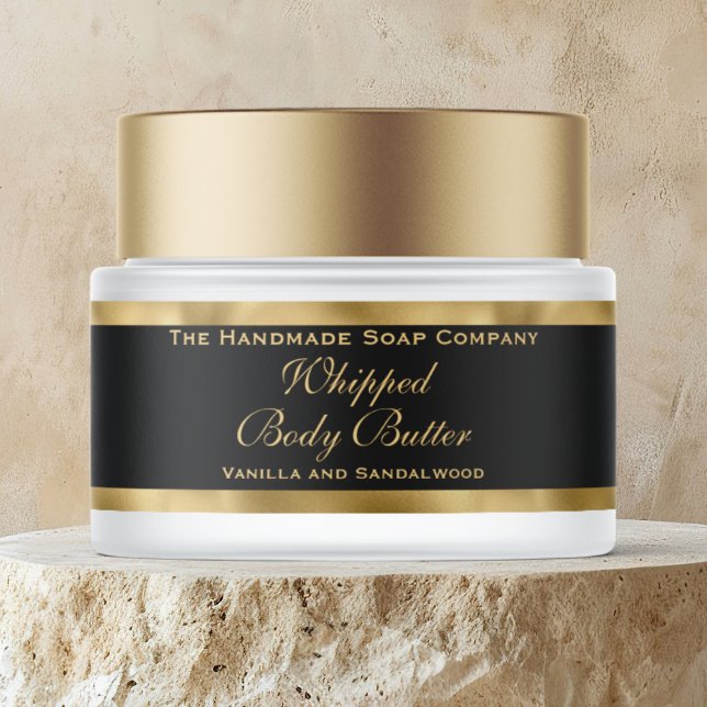 Cosmetics Body Butter Gold Foil and Black Jar (Von Creator hochgeladen)