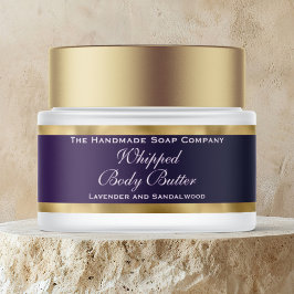 Cosmetics Body Butter Gold Foil & Purple Jar