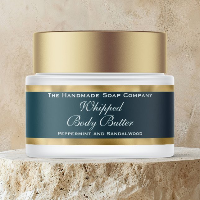 Cosmetics Body Butter Gold Foil & Teal Jar  (Von Creator hochgeladen)
