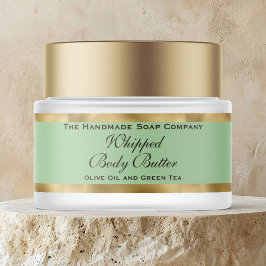 Cosmetics Body Butter Gold & Olive Green Jar