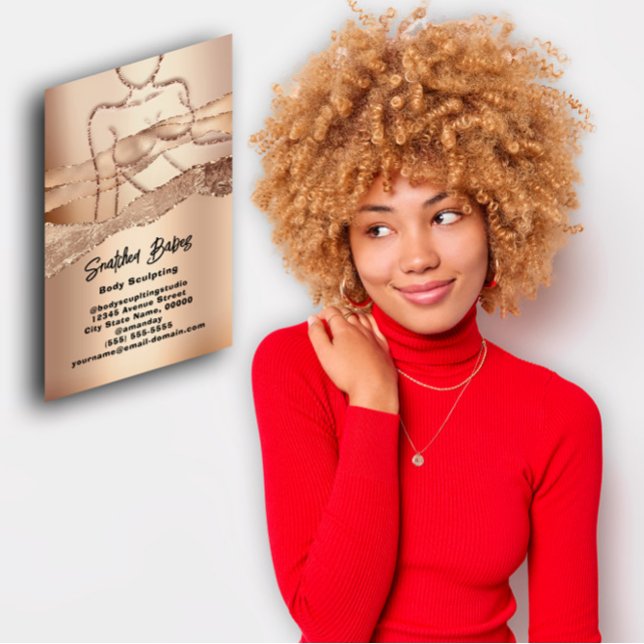 Cosmetics-Logo QRCode-Beilage für benutzerdefinier Visitenkarte (Custom Body Sculpting Cosmetics Logo QRCode Insert)