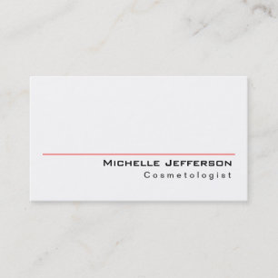 Cosmetologin Red Schwarz-weiß Business Card Visitenkarte