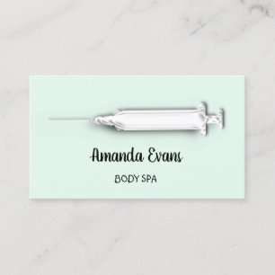 Cosmetologin Spritze Botox Injektion Silver Ombre Terminkarte