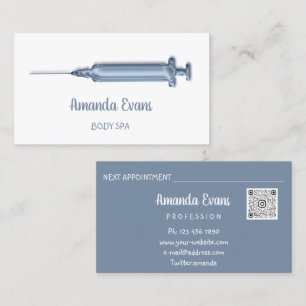 Cosmetologin Spritze Botox Injektionen WELLNESS-CE Terminkarte