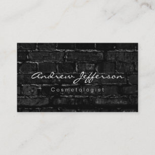 Cosmetologin Wall Brick Calligraphy Business Card Visitenkarte