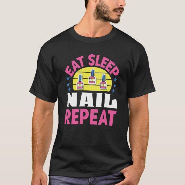 Cosmetologist Nail Polish Designer Manicurist Nail T-Shirt (Vorderseite)