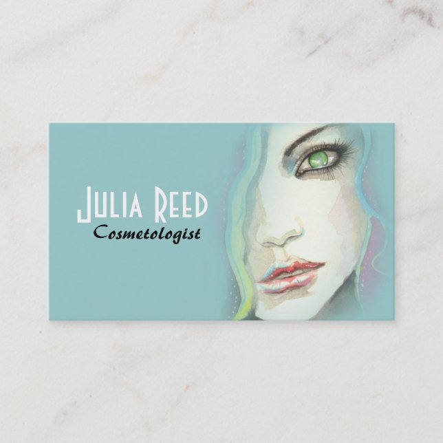 Cosmetology Beauty Makeup Artist Business Card Visitenkarte (Vorderseite)