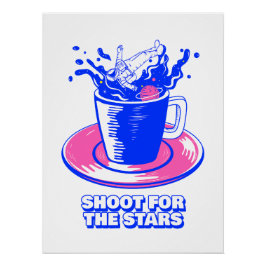 Cosmic Adventure Space Art | Astronaut Brew Poster