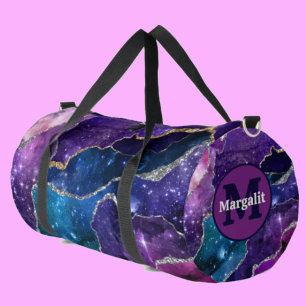 Cosmic Agate Rainbow Holographic Large Duffel Bag Duffle Bag