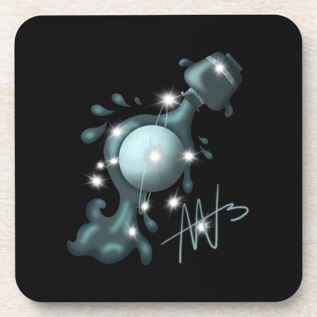 Cosmic Aquarius Uranus Zodiac Getränkeuntersetzer (Vorderseite)