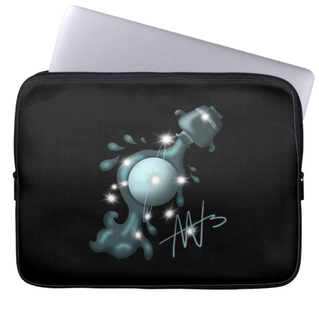 Cosmic Aquarius Uranus Zodiac Laptopschutzhülle (Vorderseite)