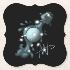 Cosmic Aquarius Uranus Zodiac Untersetzer