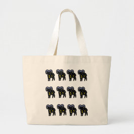 Cosmic Aries Ram Tote – Bold Zodiac Energy Gift Jumbo Stoffbeutel
