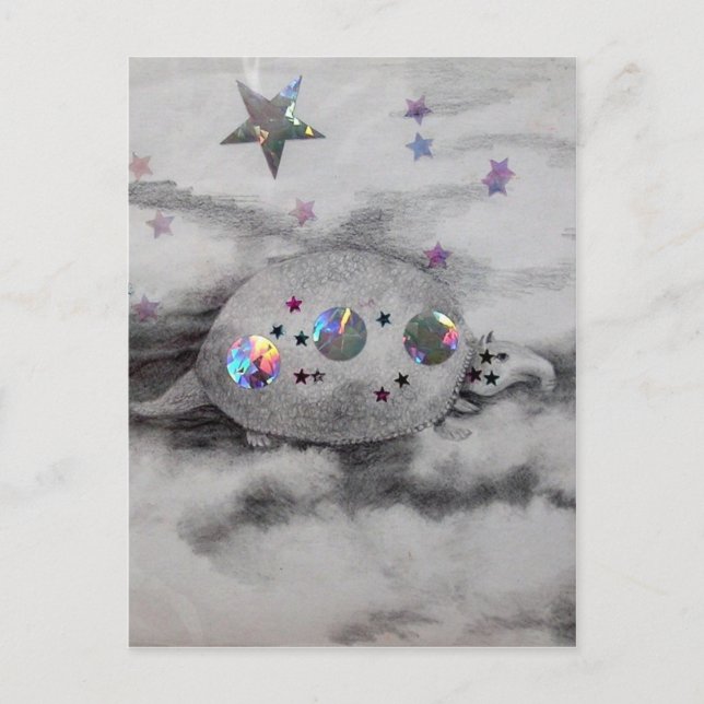 Cosmic Armadillo CricketDiane Art & Design Postkarte (Vorderseite)