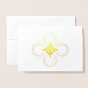 Cosmic Art Deco Star Gestell Blank Gold Foil Card Folienkarte