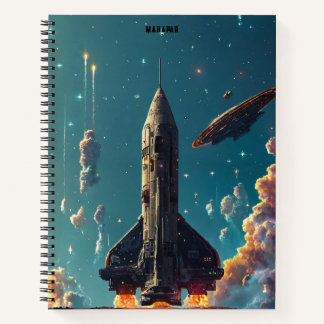 **"Cosmic Ascension: Die Reise anstoßen"*** Notizbuch