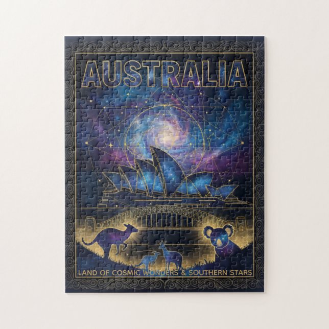 Cosmic Australia Sydney Celestial Art Puzzle (Vertikal)
