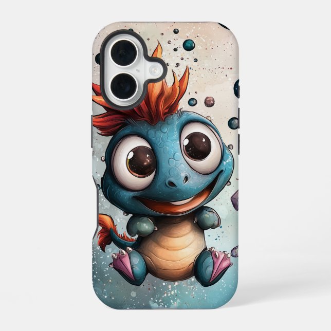 Cosmic Baby Dragon Phone Case iPhone 16 Hülle (Rückseite)