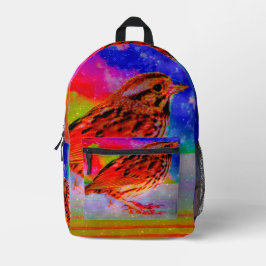 Cosmic Bird Dreamscape Art Print" Bedruckter Rucksack