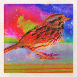 Cosmic Bird Dreamscape Art Print" Glasuntersetzer