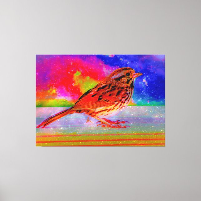 Cosmic Bird Dreamscape Art Print" Leinwanddruck (Vorderseite)