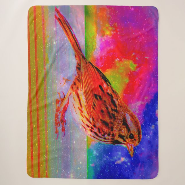 Cosmic Bird Dreamscape Art Print" Sherpadecke (Vorderseite)