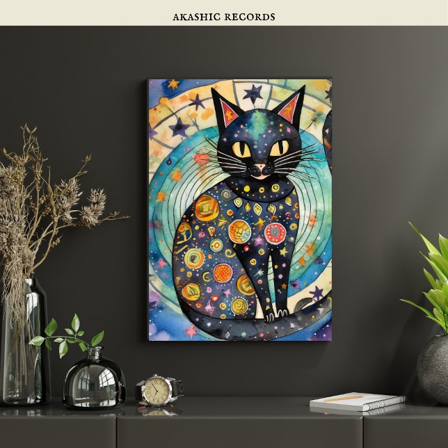 Cosmic Black Cat Art Celestie Cat Magic Spirit Poster (Von Creator hochgeladen)