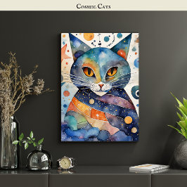 Cosmic Black Cat Art Celestie Cat Magic Spirit Poster