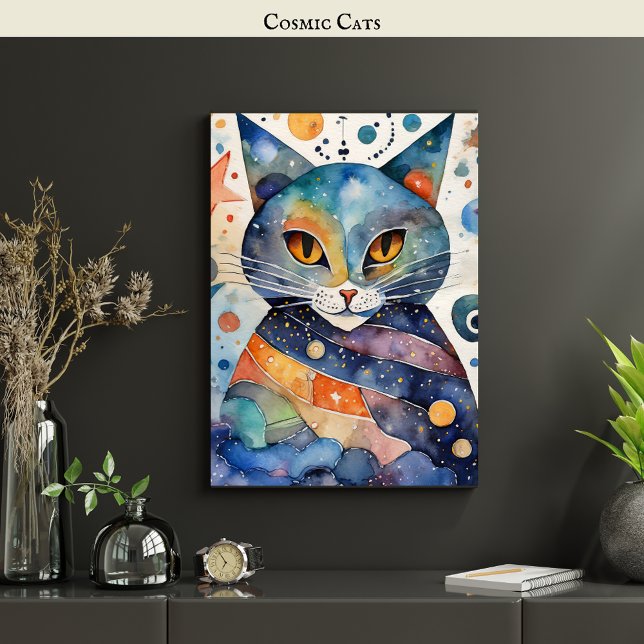 Cosmic Black Cat Art Celestie Cat Magic Spirit Poster (Von Creator hochgeladen)
