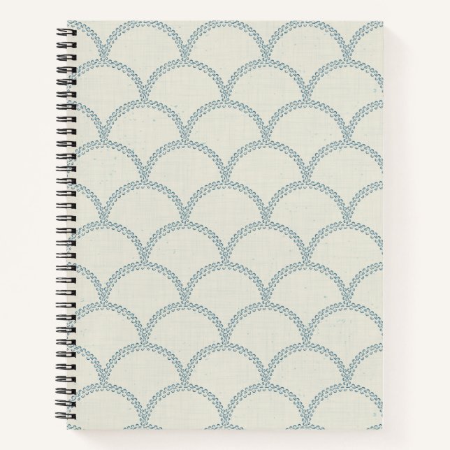 Cosmic Bloom Scallops Notizbuch (Vorderseite)