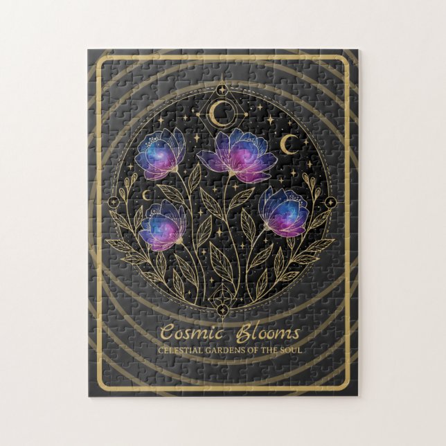 Cosmic Blooms – Celestial Floral Mandala flowers Puzzle (Vertikal)