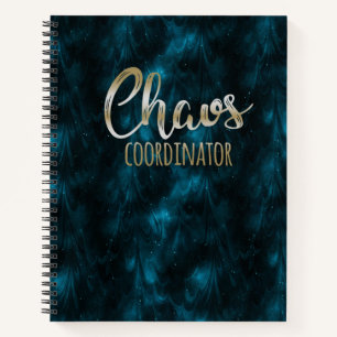 Cosmic Blue Chaos Koordinator Persönlicher Planer Notizbuch