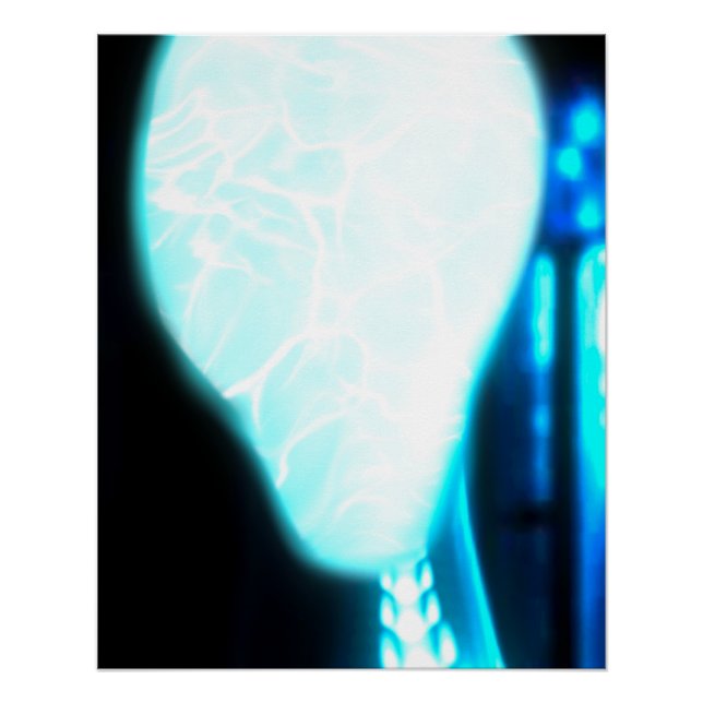 Cosmic Blue Ether Alien Glossy Poster (Vorderseite)