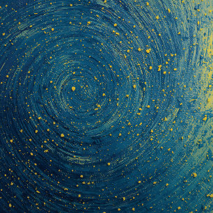 Cosmic Blue & Gold Abstrakt Print Yoga PanLeggings Leggings