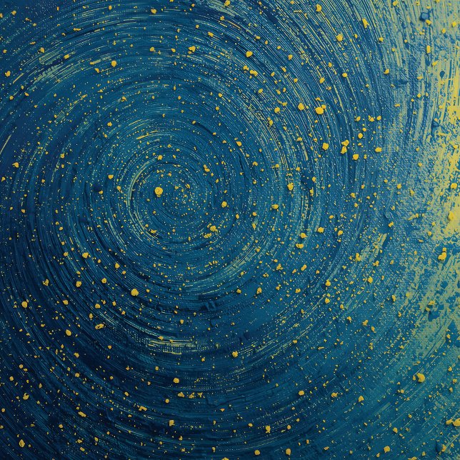 Cosmic Blue & Gold Abstrakt Print Yoga PanLeggings Leggings (Von Creator hochgeladen)