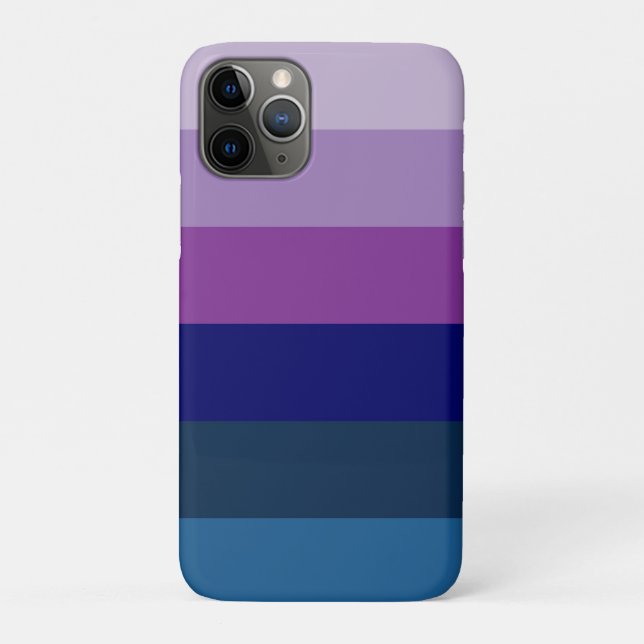 Cosmic Blue und Lila Stripes Case-Mate iPhone Hülle (Rückseite)