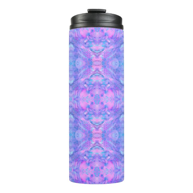 Cosmic Boho Pattern - Orientalische Fantasie Abstr Thermosbecher (Vorderseite)