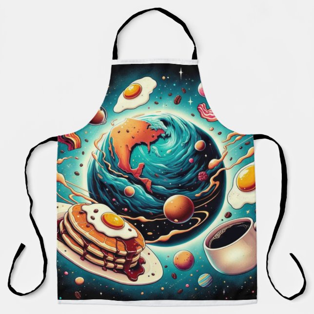 Cosmic Breakfast Bonanza Orbitante Delikatessen Schürze (Vorderseite)