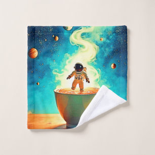 Cosmic Brew: Astronauts Kaffee-Traum Badhandtuch Set
