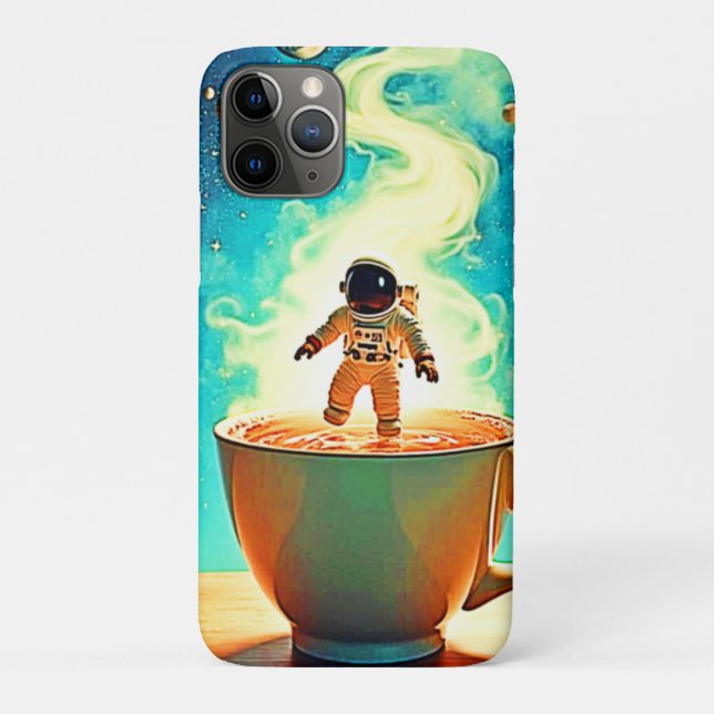 Cosmic Brew: Astronauts Kaffee-Traum Case-Mate iPhone Hülle (Rückseite)