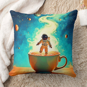 Cosmic Brew: Astronauts Traum vom Kaffee Kissen