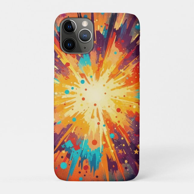 Cosmic Burst Abstract Splatter Art Case-Mate iPhone Hülle (Rückseite)