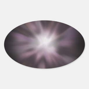 Cosmic Burst Artwork Ovaler Aufkleber