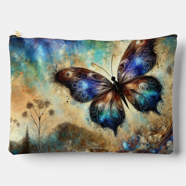 Cosmic Butterfly Fantasy Artwork Zubehörtasche (Vorderseite)