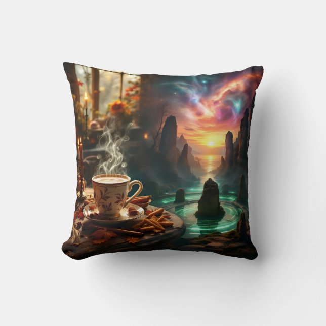 Cosmic Café Kissen (Vorderseite)