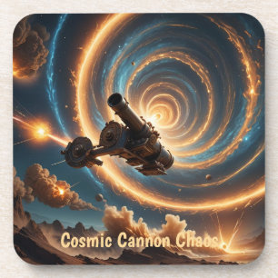 Cosmic Cannon Chaos Getränkeuntersetzer